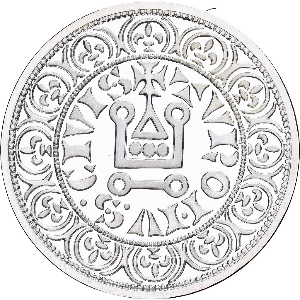 France, Medal, Reproduction, Gros Tournois Saint-Louis, Silver, MS(65-70)
