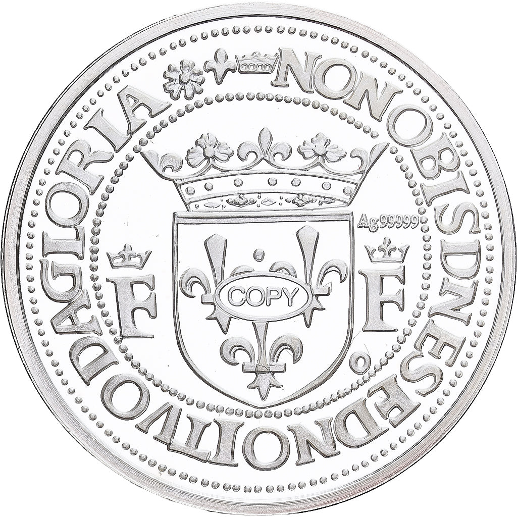 Francia, medalla, Reproduction Teston de François Ier, Plata, FDC