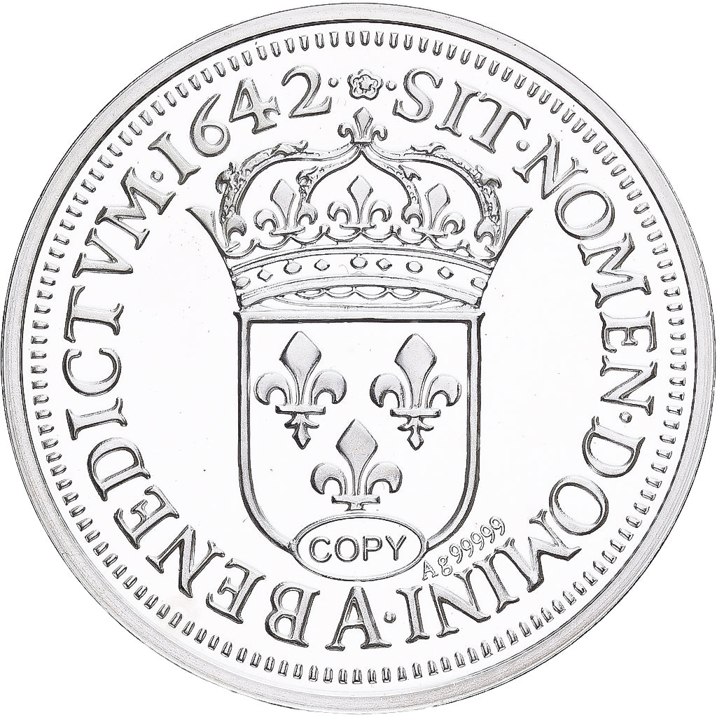 Francia, medaglia, Reproduction de l'Ecu de Warin, Louis XIII, 60 Sols, Argento