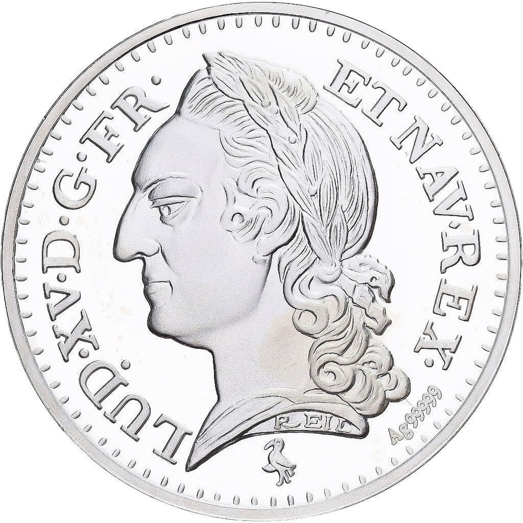 Frankrijk, Medaille, Reproduction, Ecu à la Vieille tête, Louis XV, Zilver