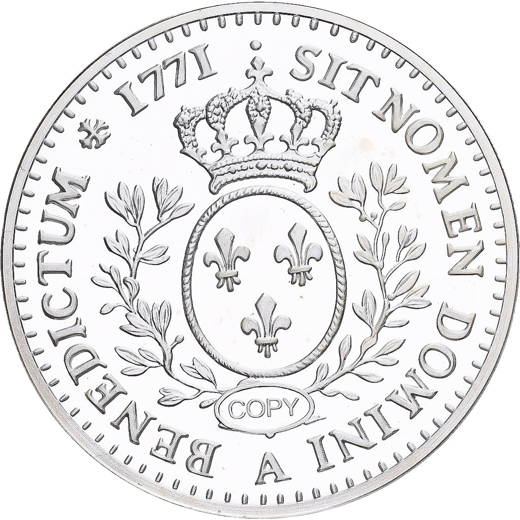 Frankrijk, Medaille, Reproduction, Ecu à la Vieille tête, Louis XV, Zilver