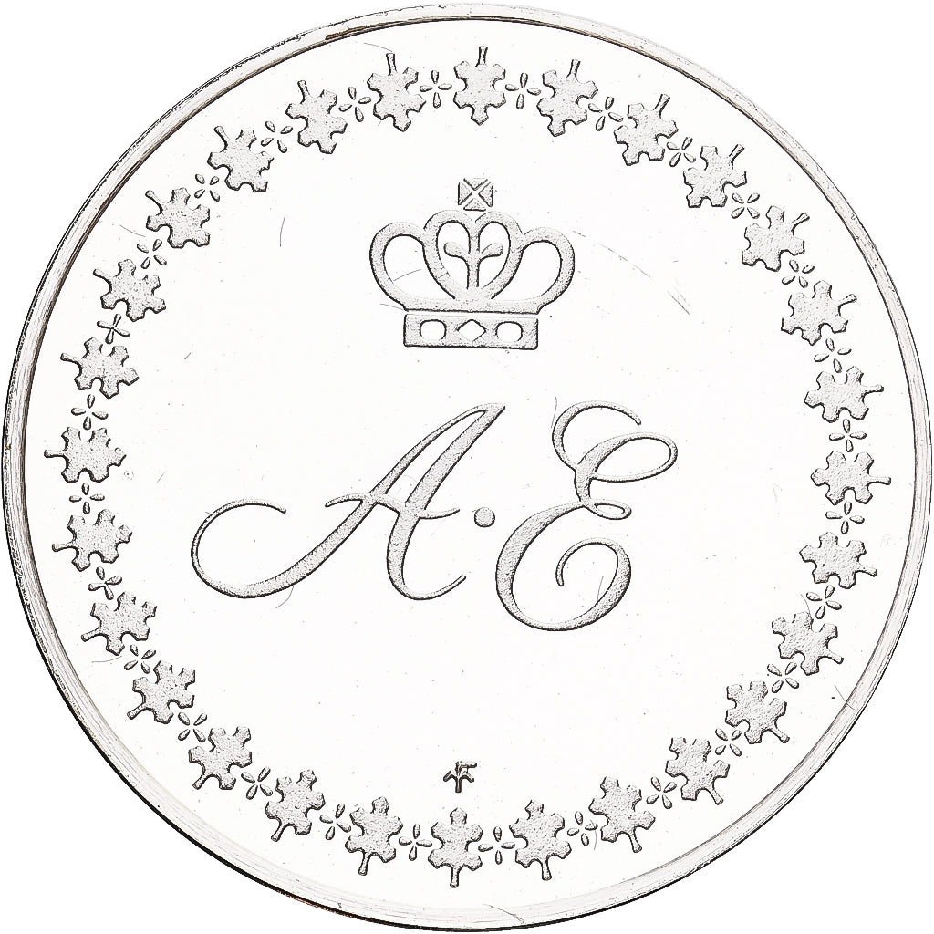 Bélgica, medalha, Albert et Elisabeth, 1980, Prata, MS(63)