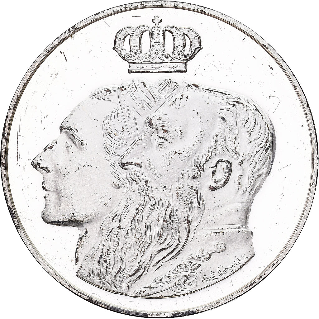 Bélgica, medalha, Léopold II et Marie-Henriette, 1980, Prata, MS(63)