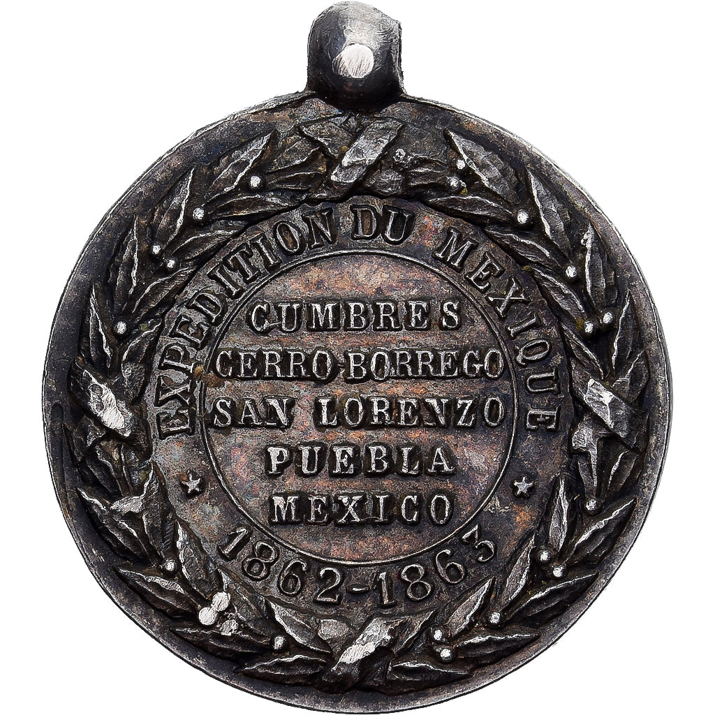 Francia, Napoléon III, Expédition du Méxique, History, medalla, 1862-1863