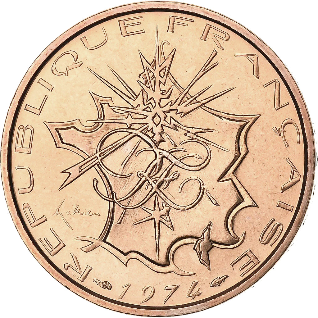 France, 10 Francs, Mathieu, 1974, Paris, série FDC, Cupro-aluminium-nickel