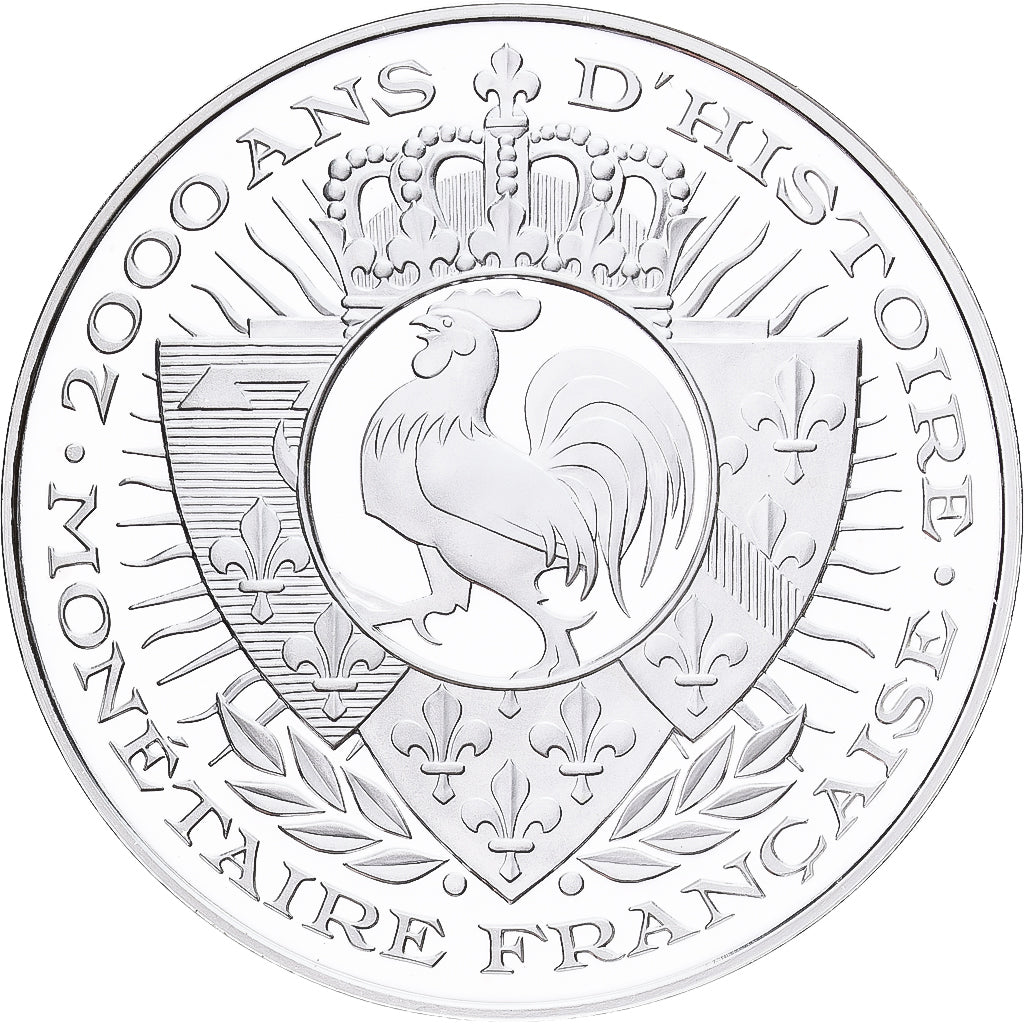 Francia, medalla, Histoire Monétaire, Denier Carolingien, Plata, FDC