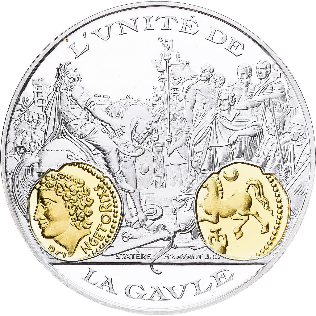 France, Medal, Histoire Monétaire, Statère Vercingétorix, Silver, MS(65-70)