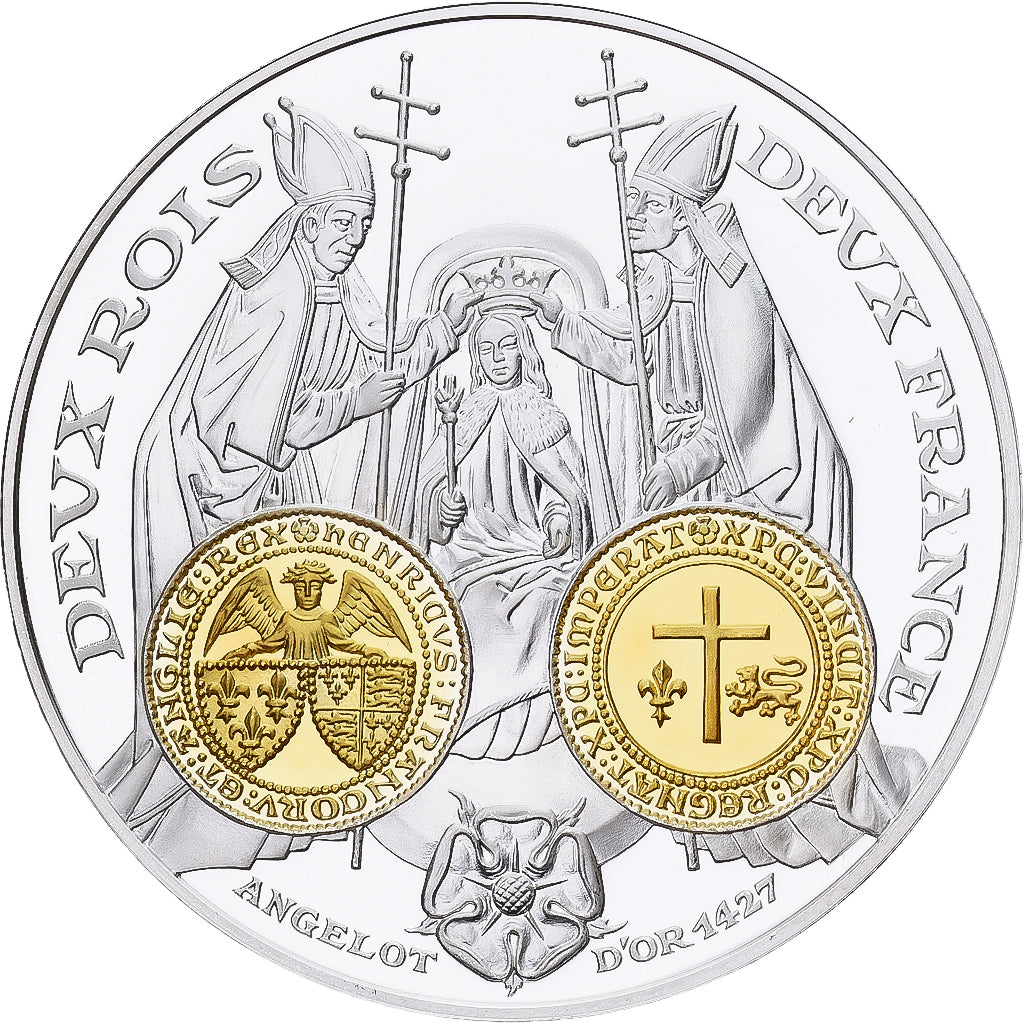 Francia, medalla, Histoire Monétaire, Angelot d'Or, Plata, FDC