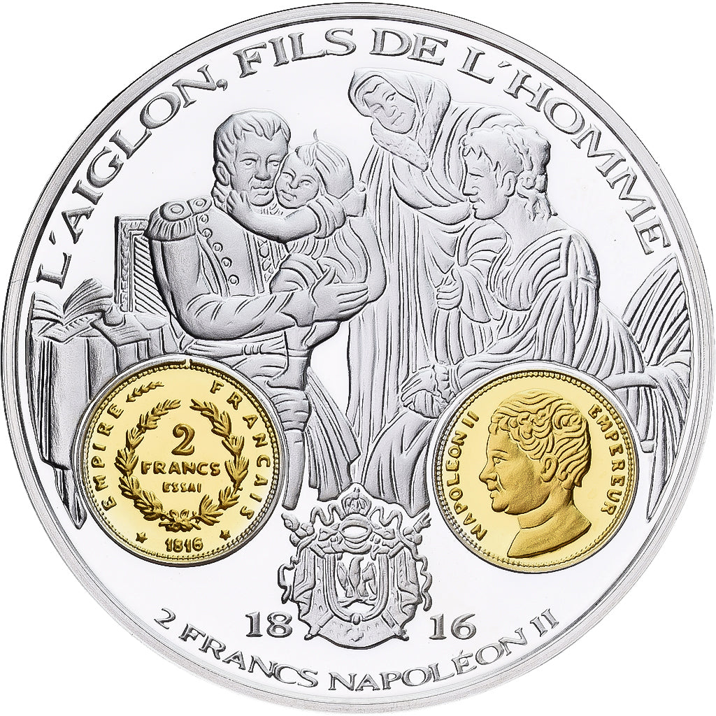 France, Médaille, Histoire Monétaire, 2 Francs Napoléon II, Argent, FDC