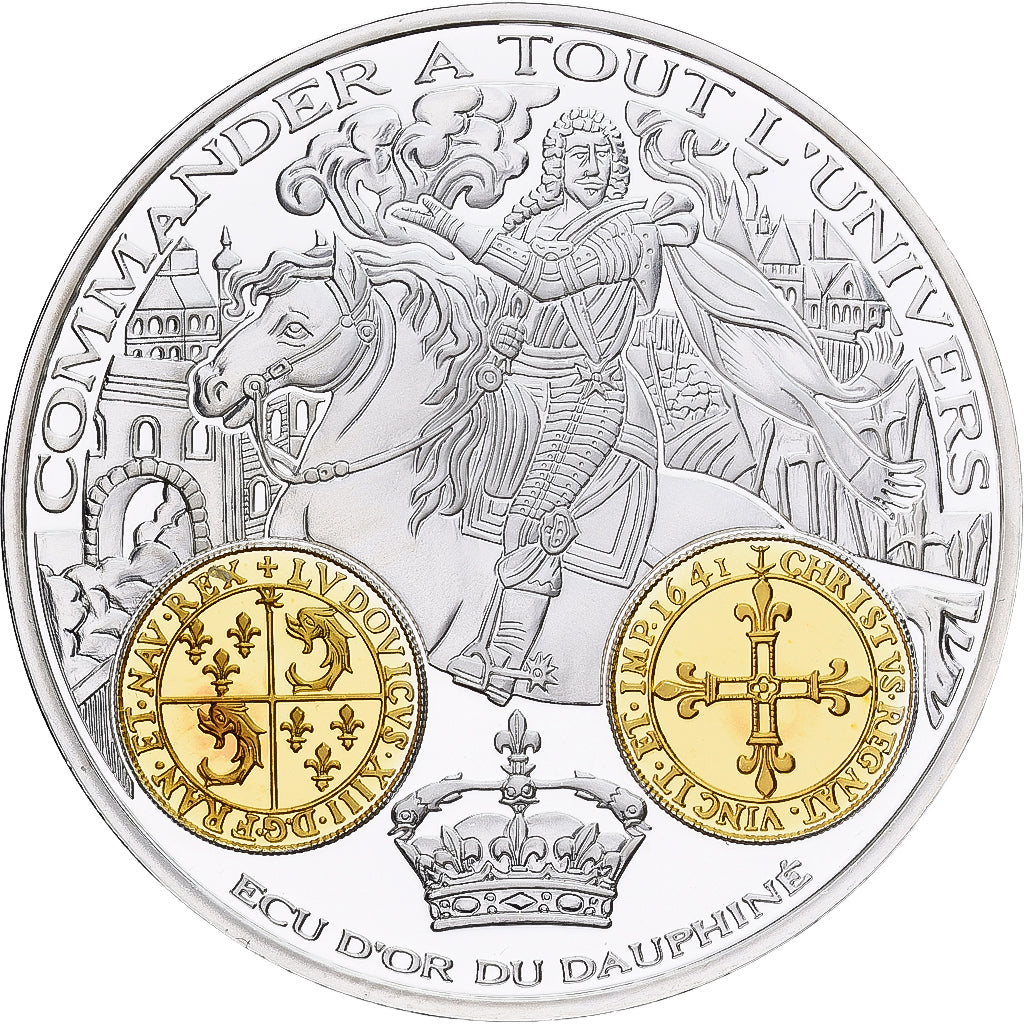 Frankreich, Medaille, Histoire Monétaire, Ecu d'Or du Dauphiné, Silber, STGL