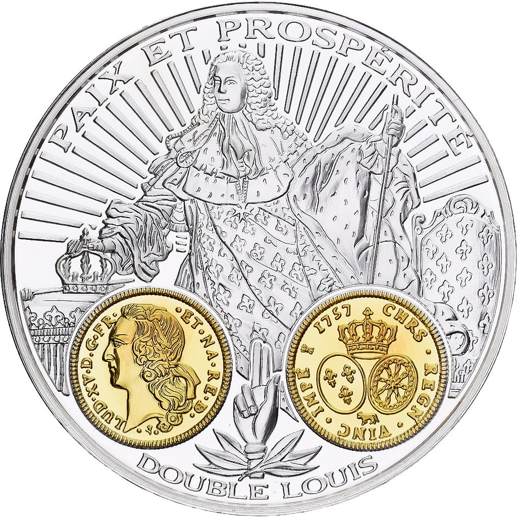 France, Medal, Histoire Monétaire, Double Louis, Silver, MS(65-70)
