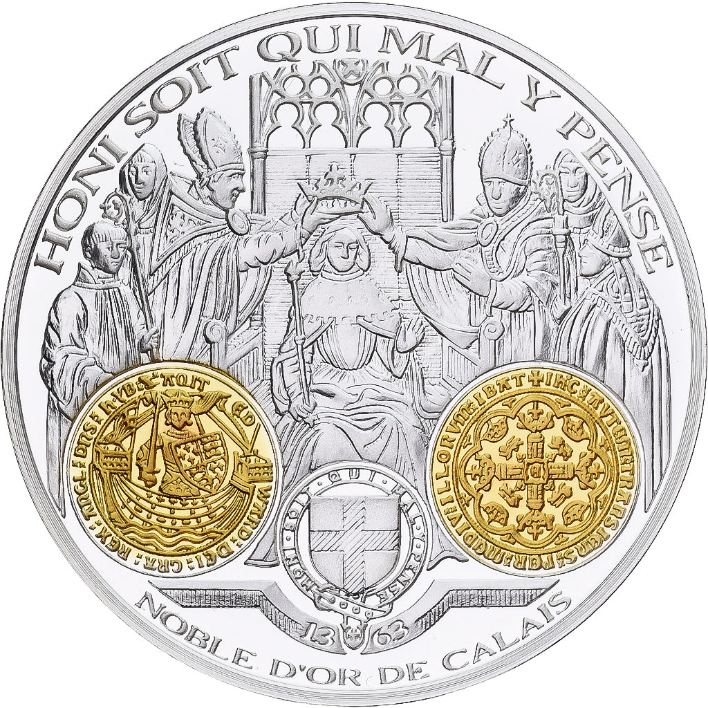 Frankreich, Medaille, Histoire Monétaire, Noble d'Or de Calais, Silber, STGL