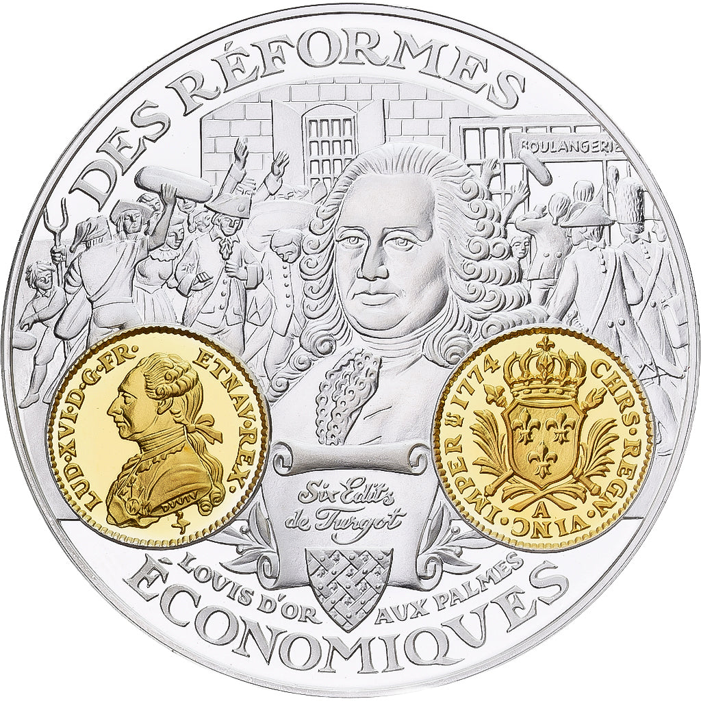 France, Medal, Histoire Monétaire, Louis d'Or aux Palmes, Silver, MS(65-70)