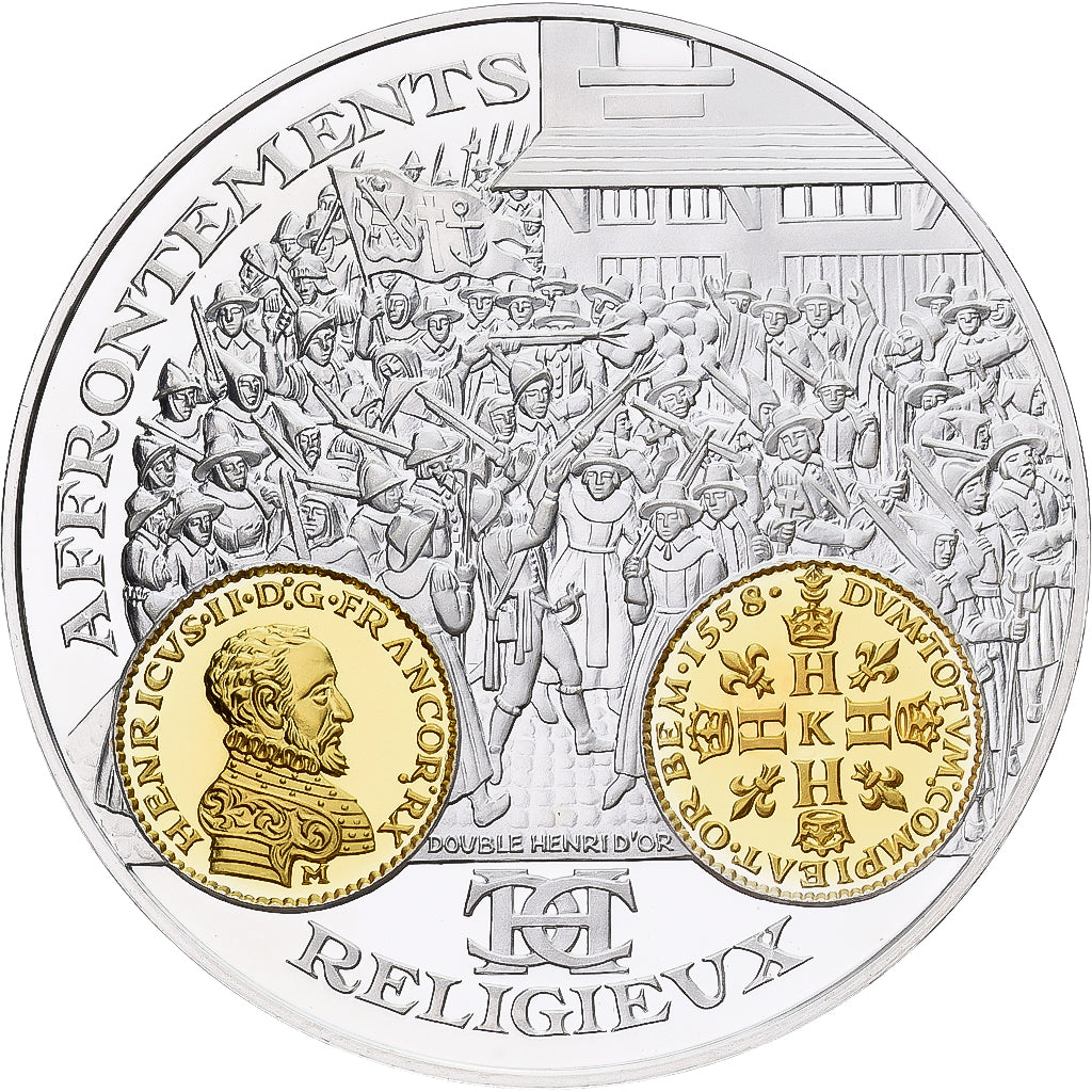 Frankreich, Medaille, Histoire Monétaire, Double Henri d'Or, Silber, STGL