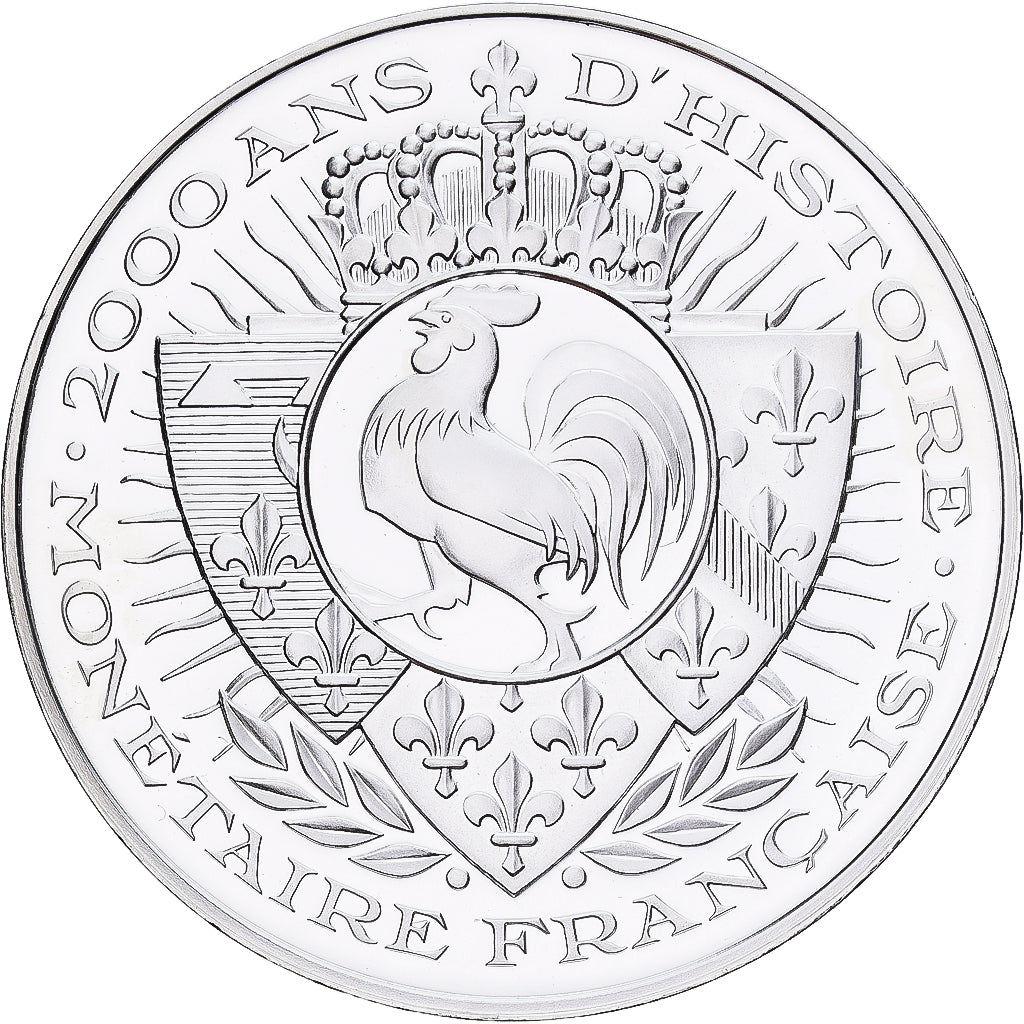 France, Medal, Histoire Monétaire, 20 Francs Louis XVIII, Silver, MS(65-70)