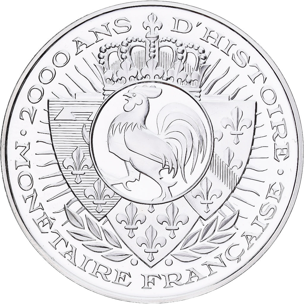 France, Medal, Histoire Monétaire, Tiers de Sou, Dagobert Ier, Silver