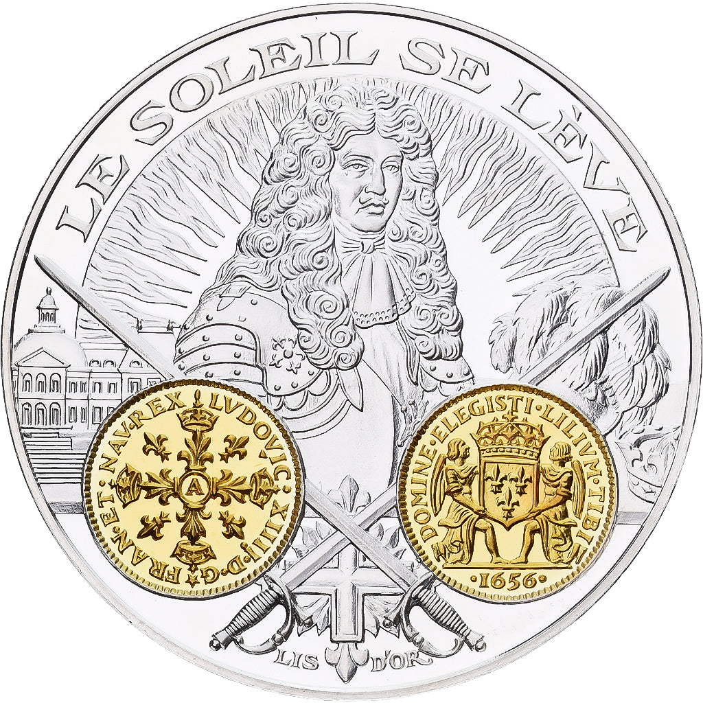 Francja, medal, Histoire Monétaire, Lis d'Or, Srebro, MS(65-70)