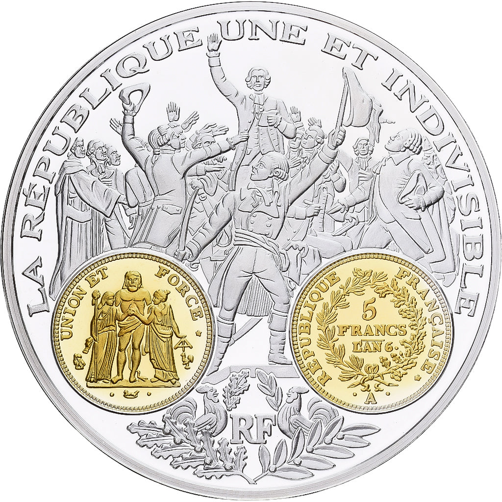 France, Médaille, Histoire Monétaire, 5 Francs Union et Force, Argent, FDC