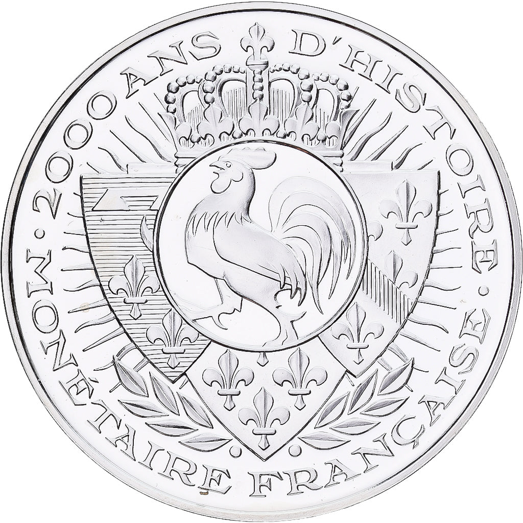Francja, medal, Histoire Monétaire, Solidus d'Or, Louis Le Pieux, Srebro