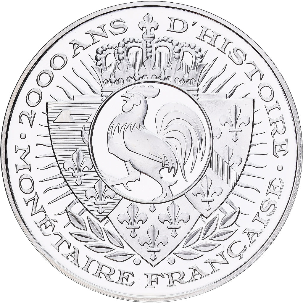 Frankreich, Medaille, Histoire Monétaire, Ecu d'Or Charles VI, Silber, STGL