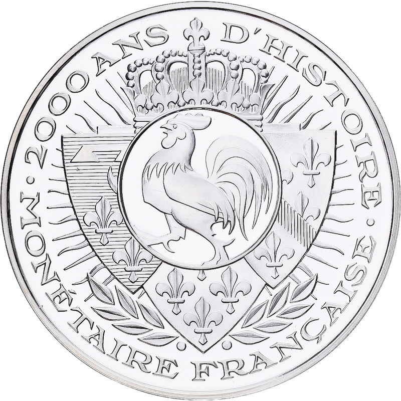 France Medal Histoire Monétaire Ecu d'Or Charles VI Silver MS(65