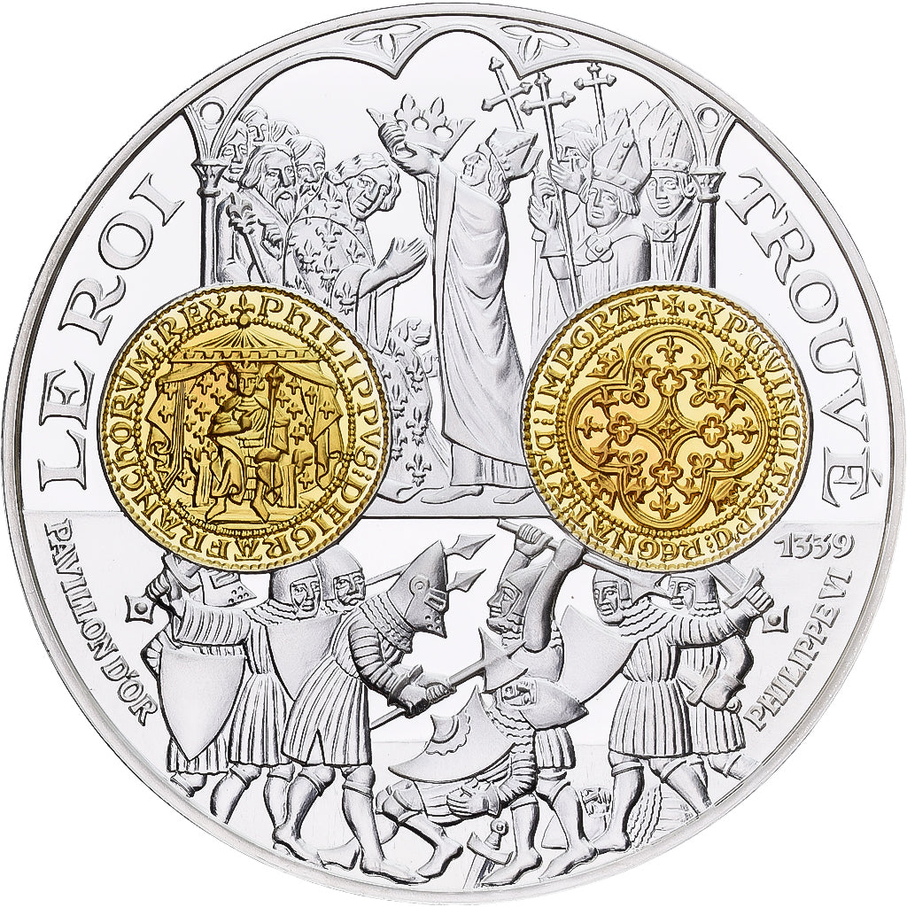 Frankreich, Medaille, Histoire Monétaire, Pavillon d'Or, Silber, STGL