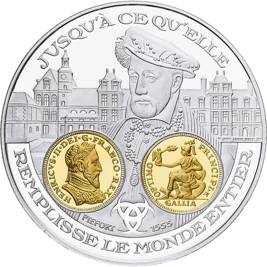 Frankreich, Medaille, Histoire Monétaire, Henri II, Piéfort, Silber, STGL