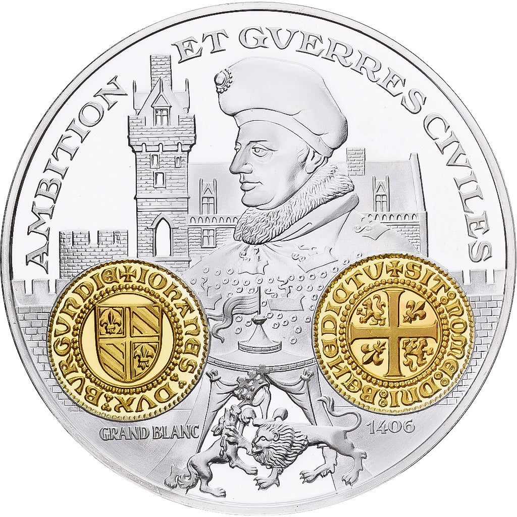 Frankreich, Medaille, Histoire Monétaire, grand Blanc 1406, Silber, STGL