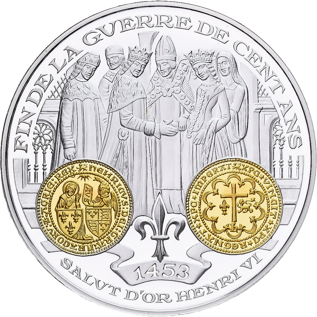 France, Medal, Histoire Monétaire, Salut d'Or Henry VI, Silver, MS(65-70)