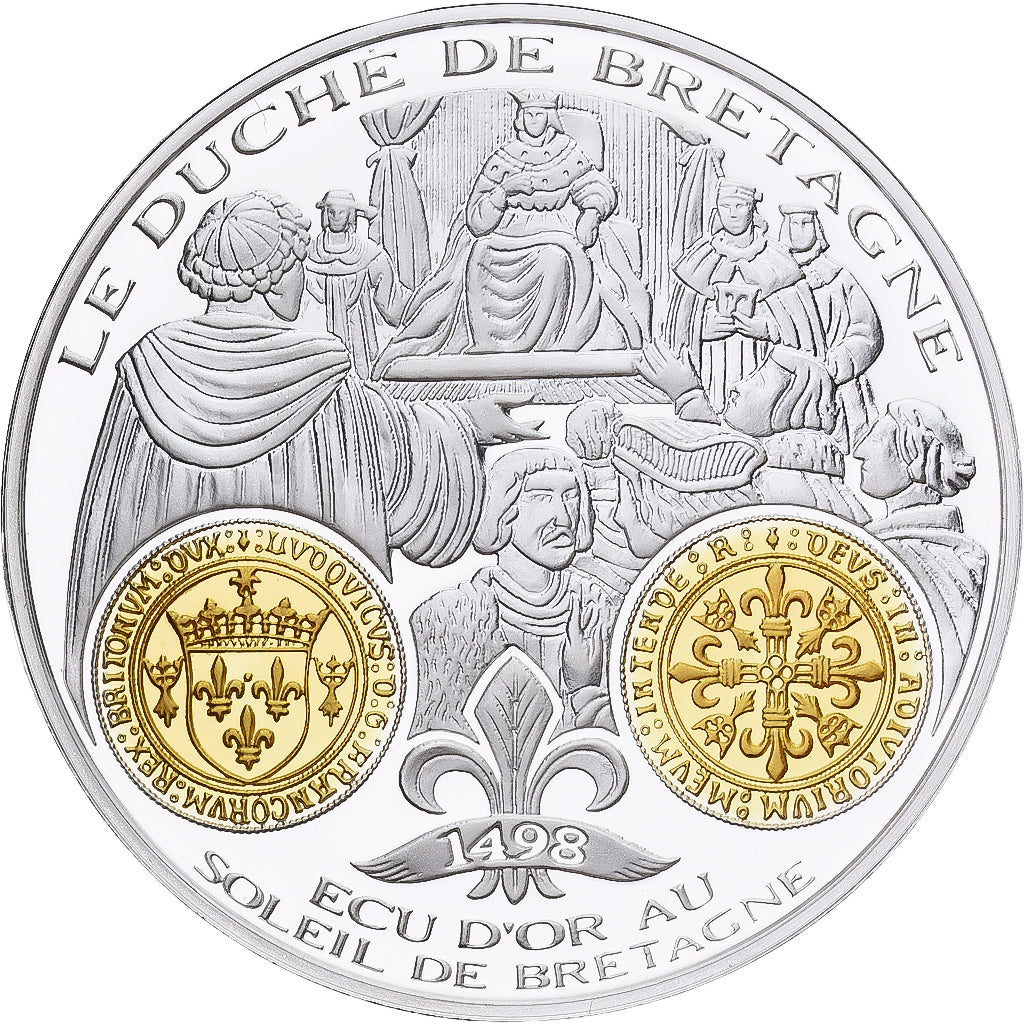 France, Medal, Histoire Monétaire, Ecu d'Or au Soleil, Silver, MS(65-70)