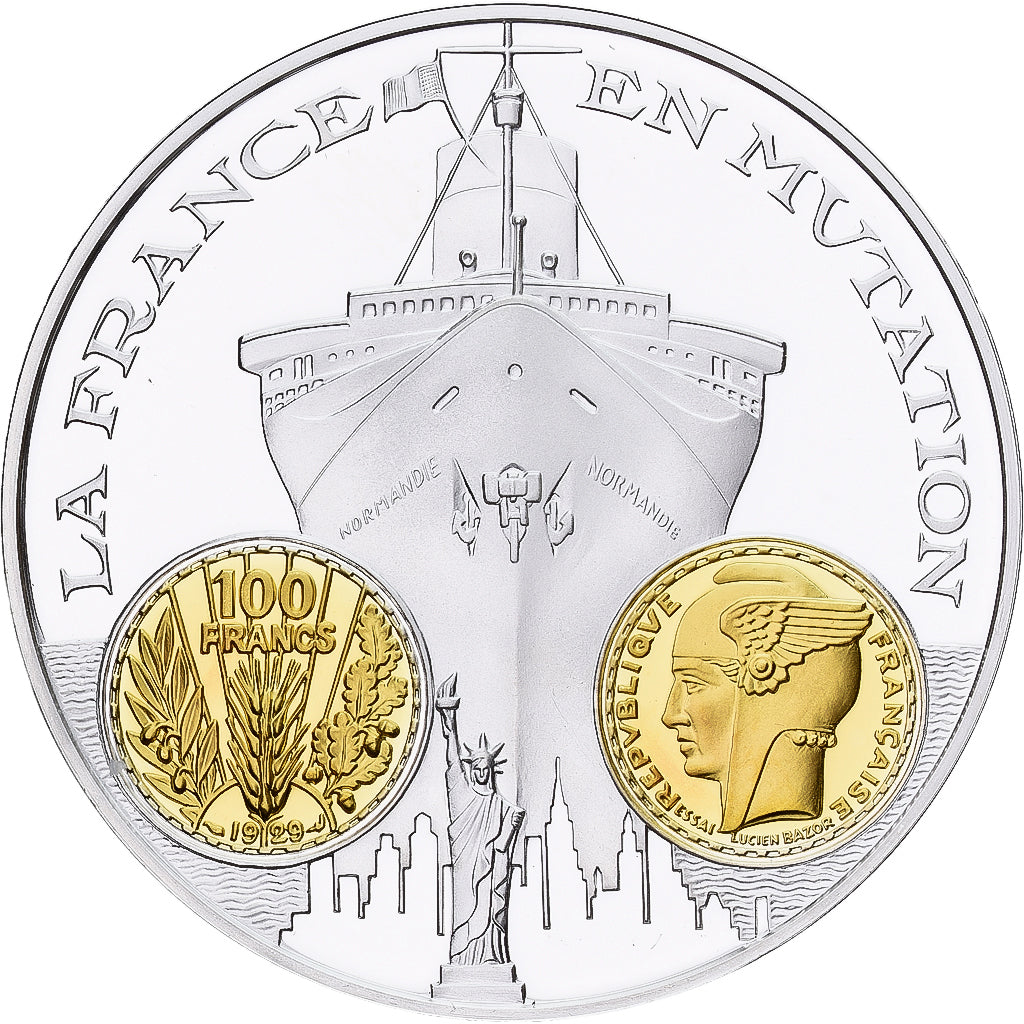 France, Médaille, Histoire Monétaire, 100 Francs Bazor, Argent, FDC