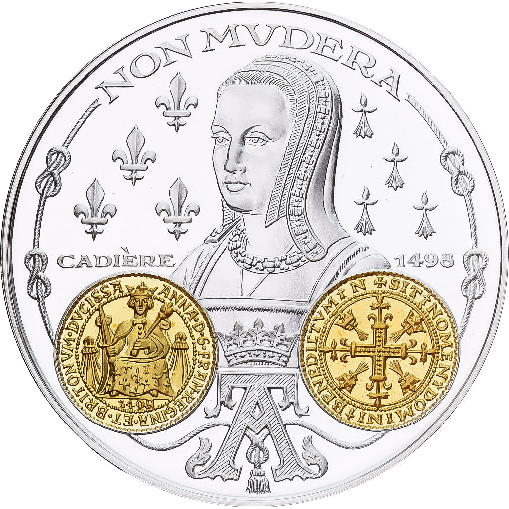 France, Medal, Histoire Monétaire, Cadière d'Anne de Bretagne, Silver