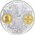 França, medalha, Histoire Monétaire, Franc-Pied Quadruple, Prata, MS(65-70)