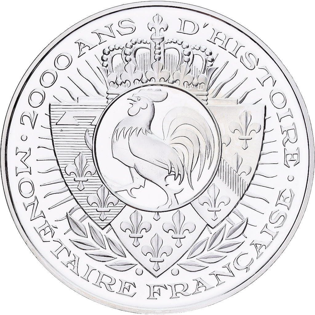 France, Medal, Histoire Monétaire, Franc-Pied Quadruple, Silver, MS(65-70)