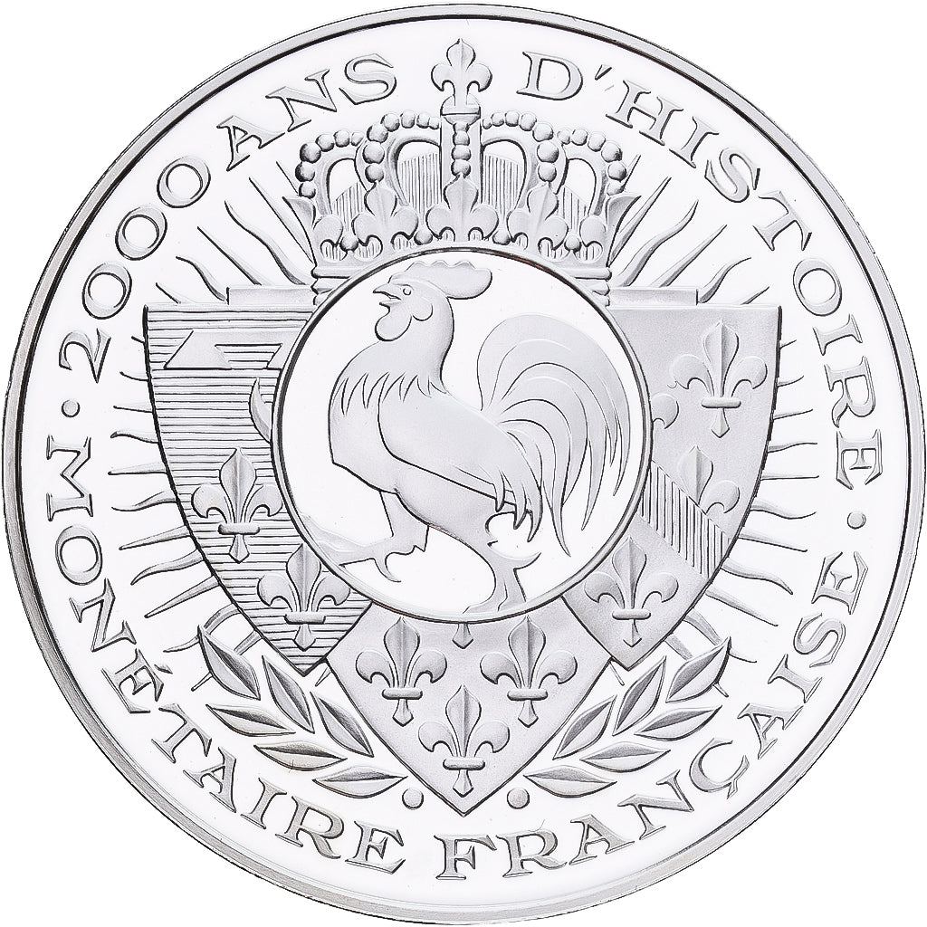 France, Medal, Histoire Monétaire, 2 Décimes l'An 4, Silver, MS(65-70)