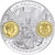 França, medalha, Histoire Monétaire, 100 Francs or Essai Charles X, Prata
