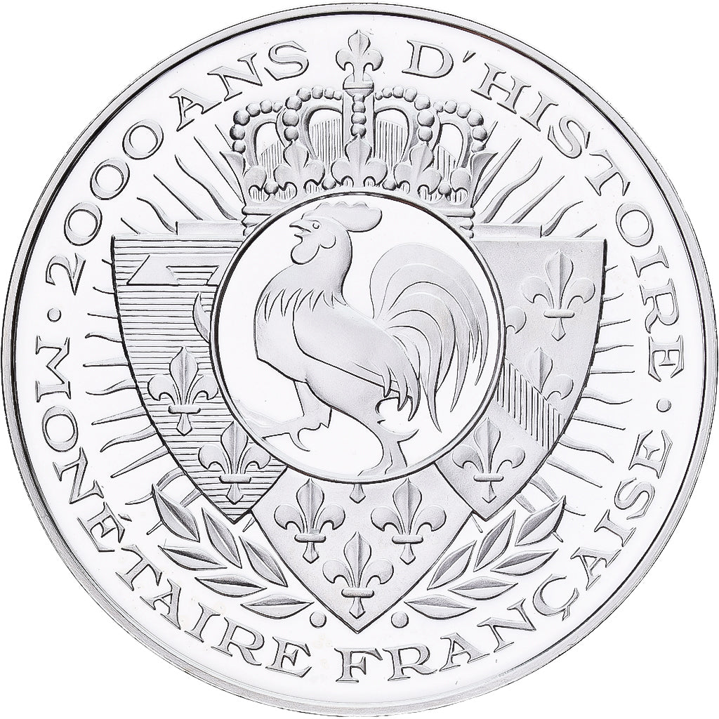 França, medalha, Histoire Monétaire, Denier de Laon, Robert II le Pieux