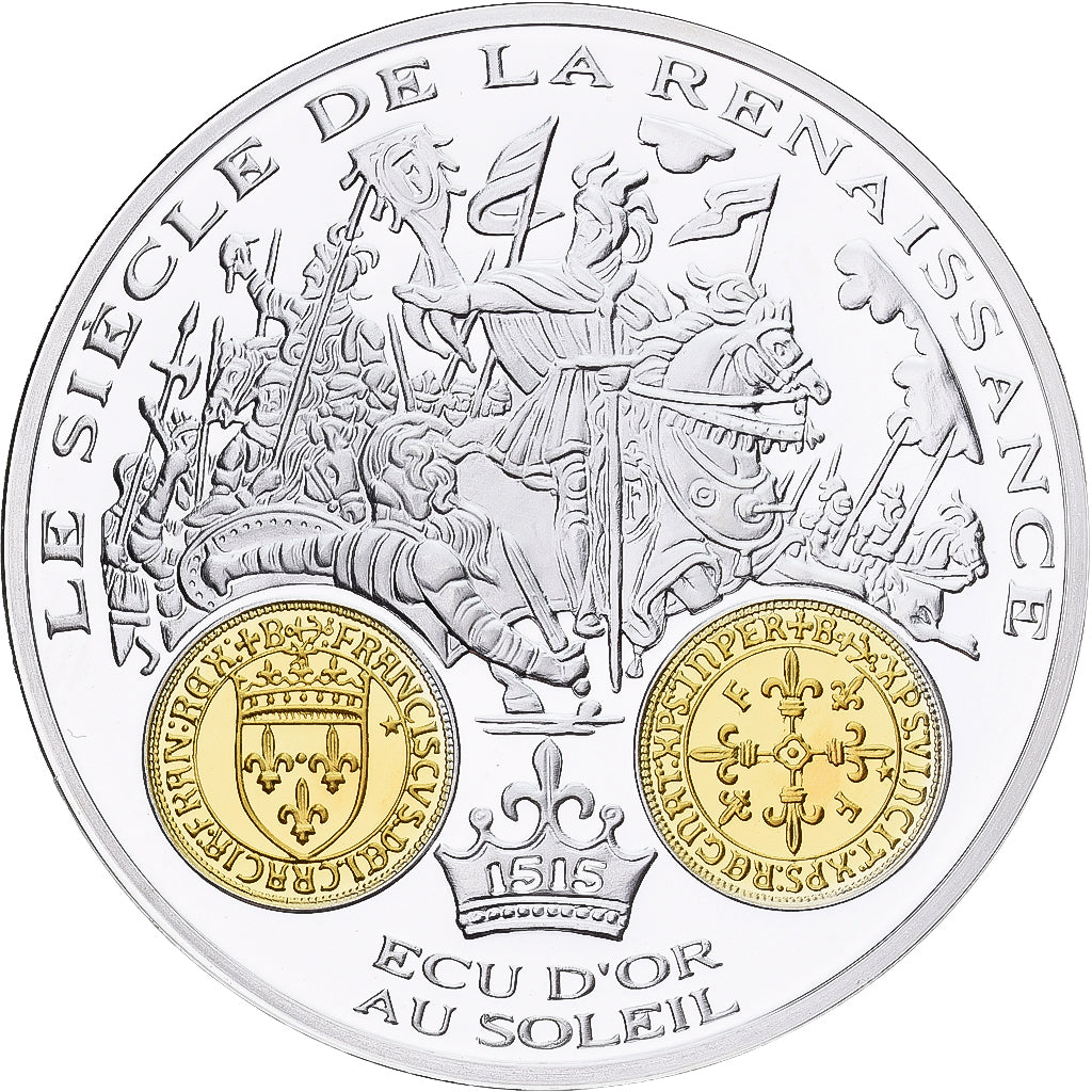 France, Medal, Histoire Monétaire, Ecu d'Or au Soleil, Silver, MS(65-70)