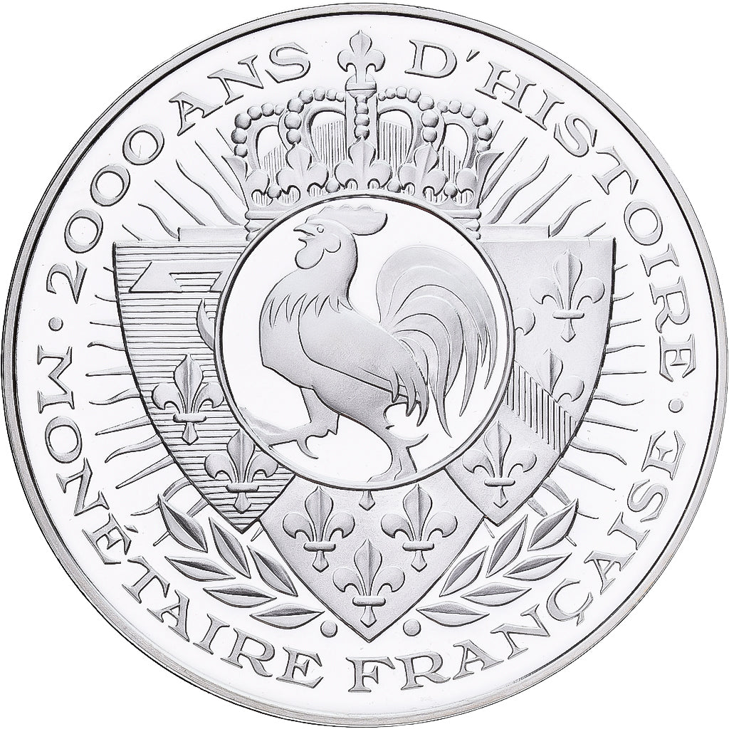 Francia, medalla, Histoire Monétaire, Grandeur et Prestige, De Gaulle, Plata