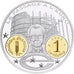 France, Medal, Histoire Monétaire, 1 Centime Epi, Silver, MS(65-70)
