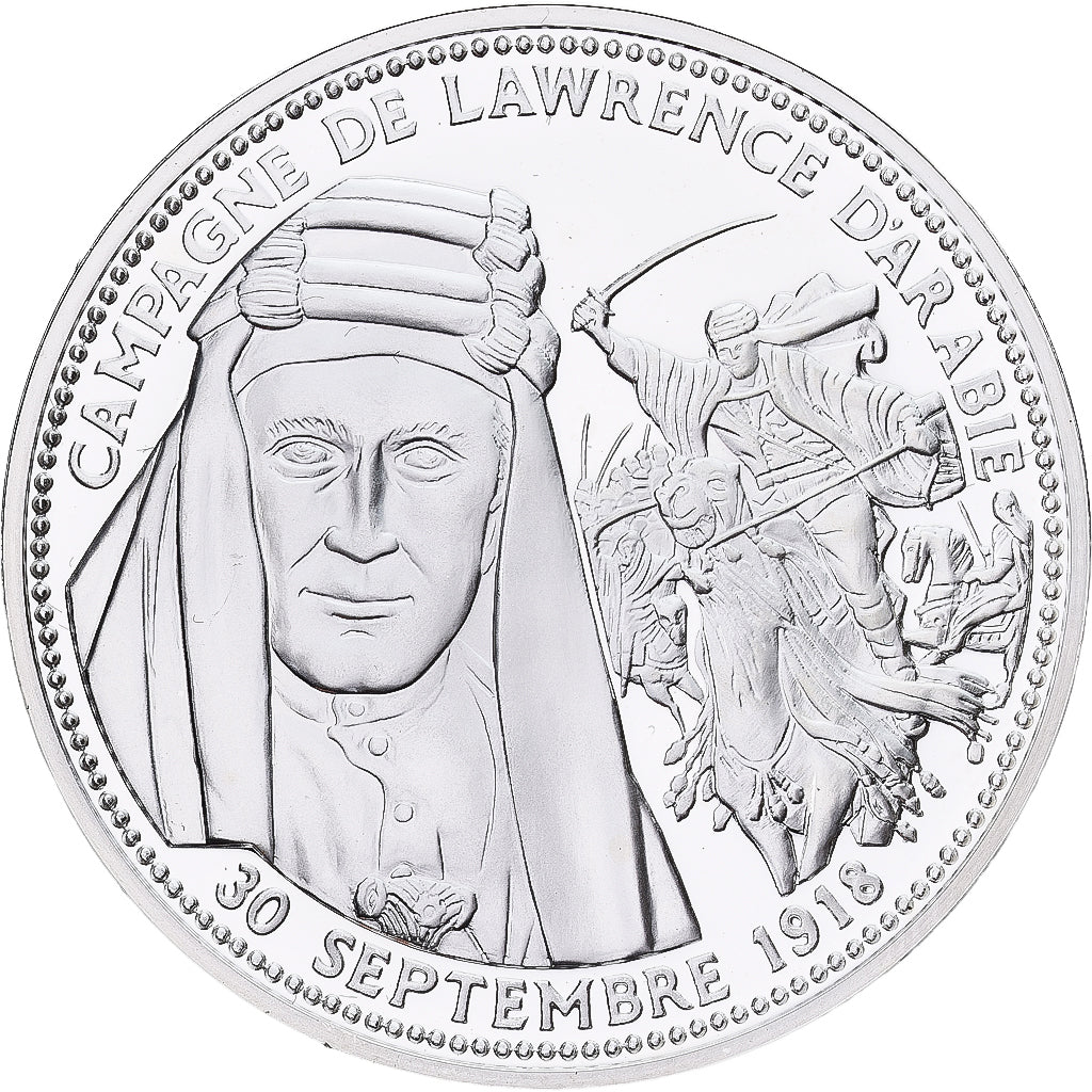 France, Médaille, Campagne de Lawrence d'Arabie, Argent, FDC