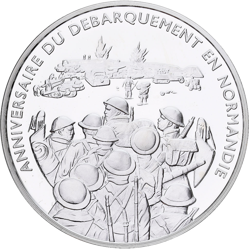 France, Médaille, Anniversaire du Débarquement de Normandie, Argent, FDC