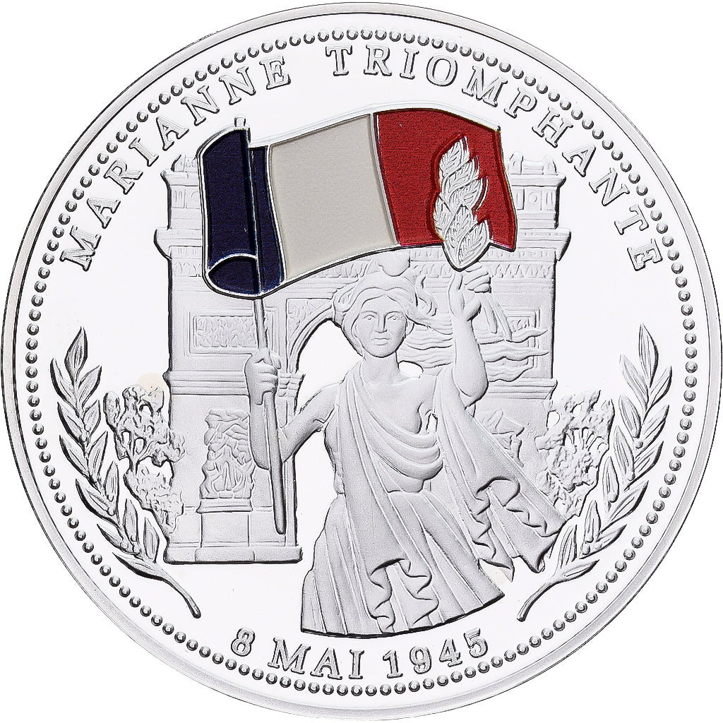 France, Medal, Seconde Guerre Mondiale, Marianne Triomphante, Silver, MS(65-70)