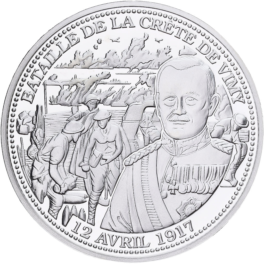 Francia, medalla, Bataille de La Crête de Vimy, Plata, FDC