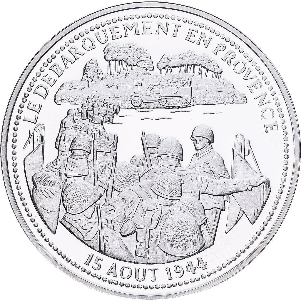 France, Medal, Le Débarquement en Provence, Silver, MS(65-70)