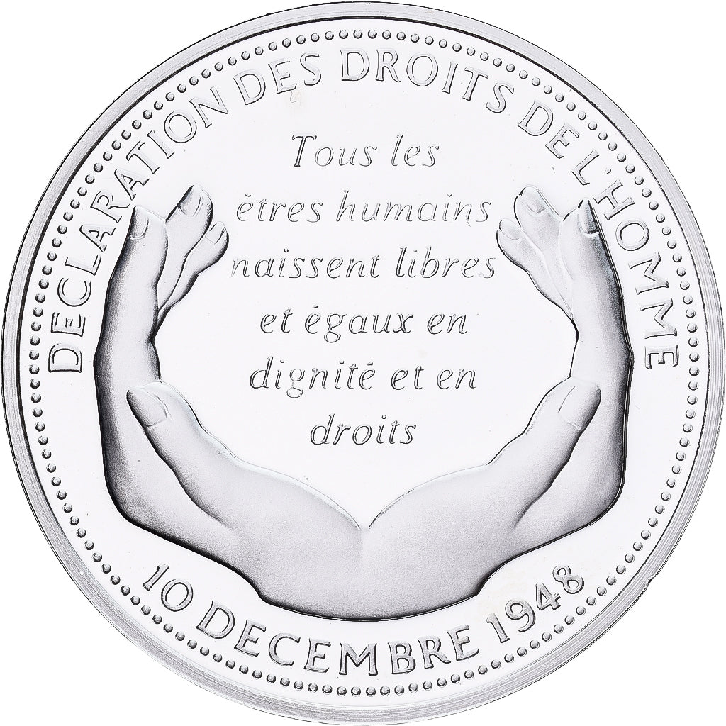 France, Médaille, Déclaration des Droits de l'Homme, Argent, FDC