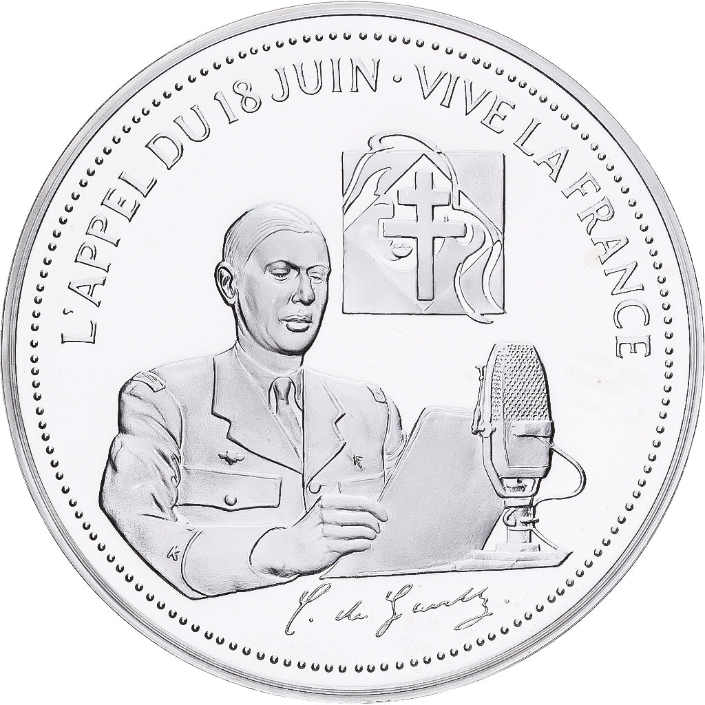 France, Médaille, Charles De Gaulle, Appel du 18 juin 1940, Argent, FDC
