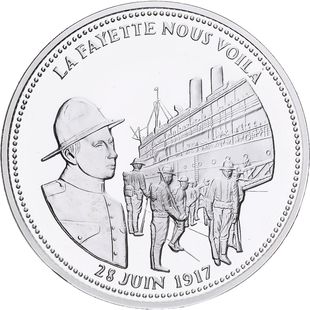 France, Medal, La Fayette nous voilà, Silver, MS(65-70)