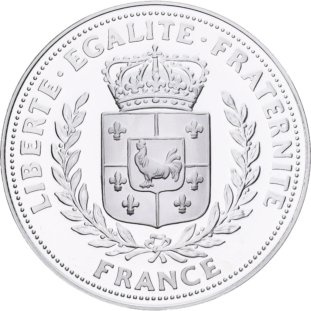 France, Medal, De Gaulle, La Reconstruction de la France, Silver, MS(65-70)