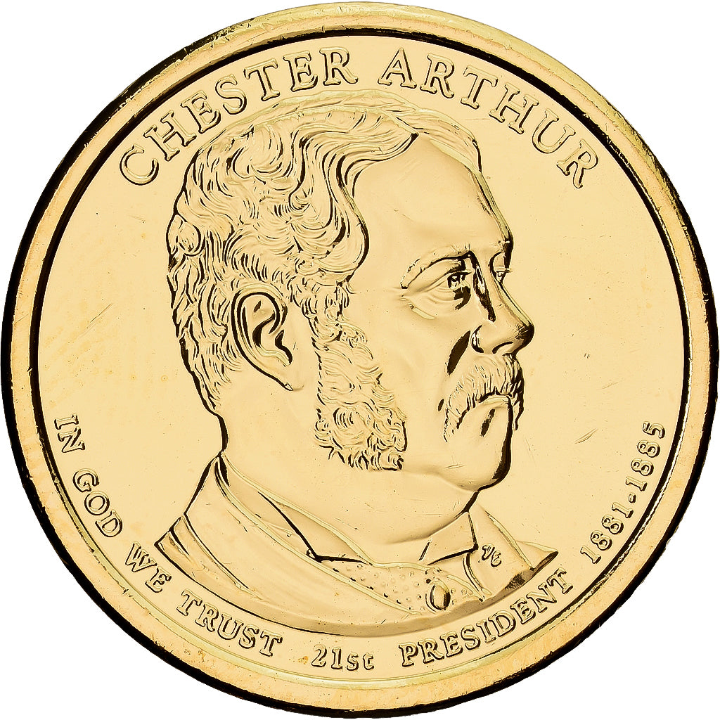 United States, 1 Dollar, Chester Arthur, 2015, U.S. Mint, Copper-Brass